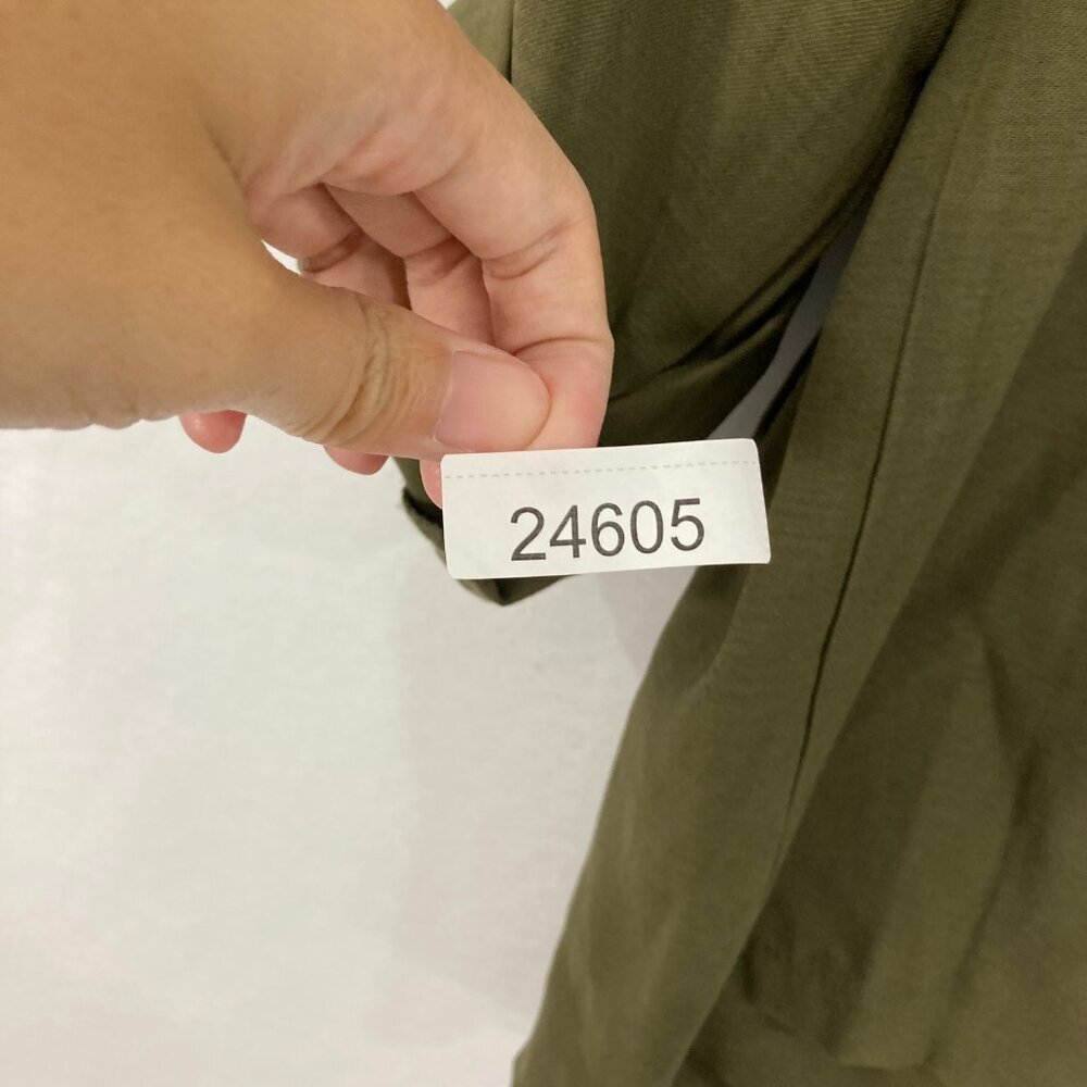 New Nine West size XL Green Olive Soft Comfy Rolled Sleeve Full Zip Jacket - Picture 11 of 11